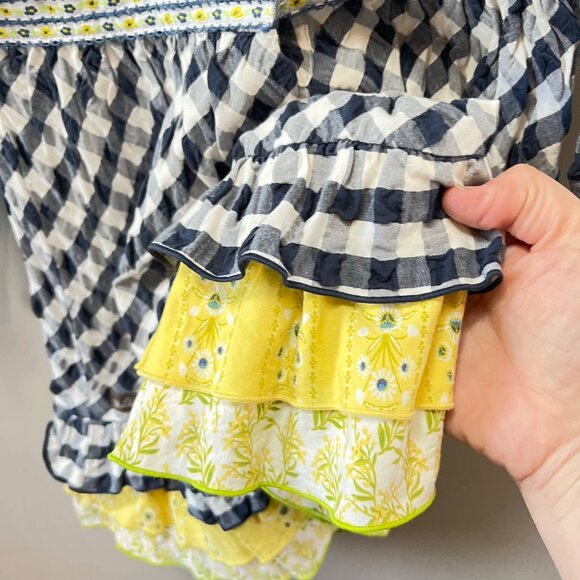 Matilda Jane Enchanted Garden Gingham and Giggles Textured Dress- sz‎ 4 - Picture 3 of 5